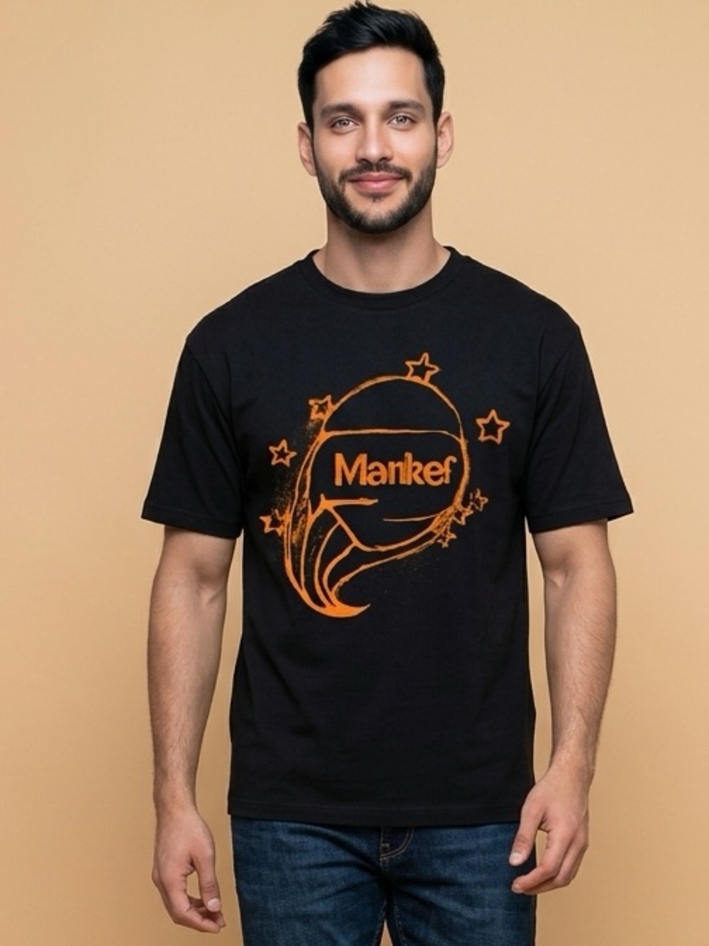 NWT MARKET Unisex Black Short Sleeve Graphic Tee Shirt Basketballl Logo - Size M